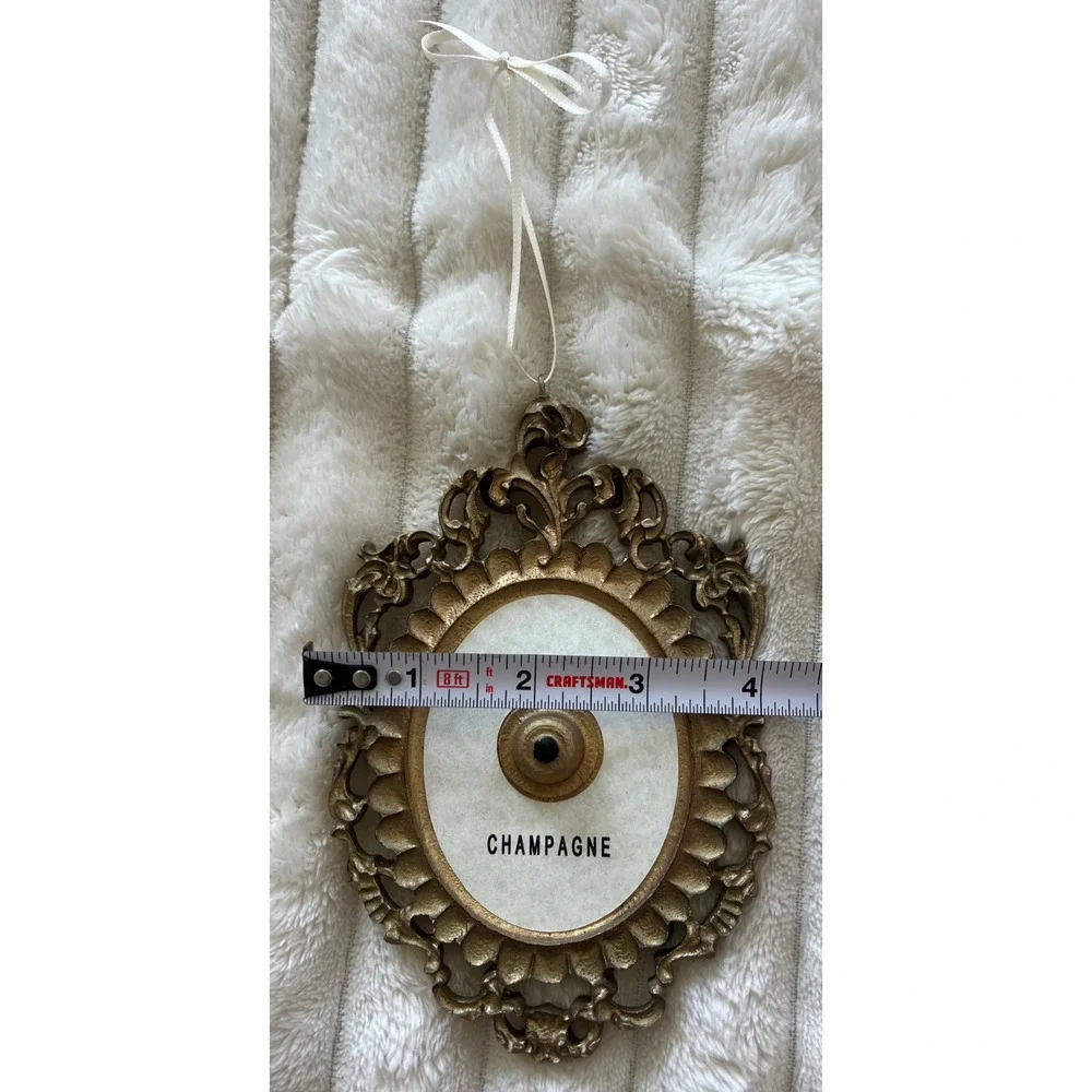 Press For Champagne Ornament Gold Ornate Baroque Style Decorative Wall Hanging